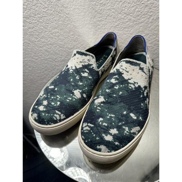 Rothys The Original Sneaker Shibori Tye Dye Limited Edition Sea Green Size 10 - Picture 2 of 8